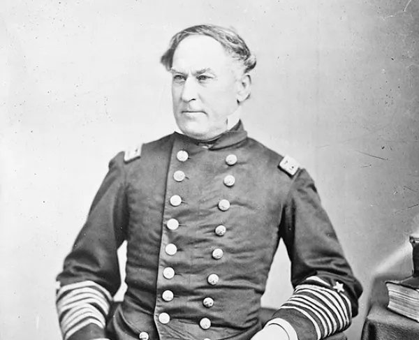 July 5th - Birthday - Civil War Admiral David Farragut (1801-1870) was born near Knoxville, Tennessee. He is best remembered for his yelling "Damn the torpedoes, full speed ahead!" during an attack on his fleet by the Confederates.