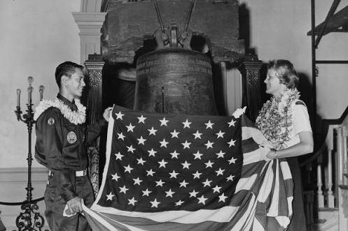 July 4th - 1960 First 50 Star American flag