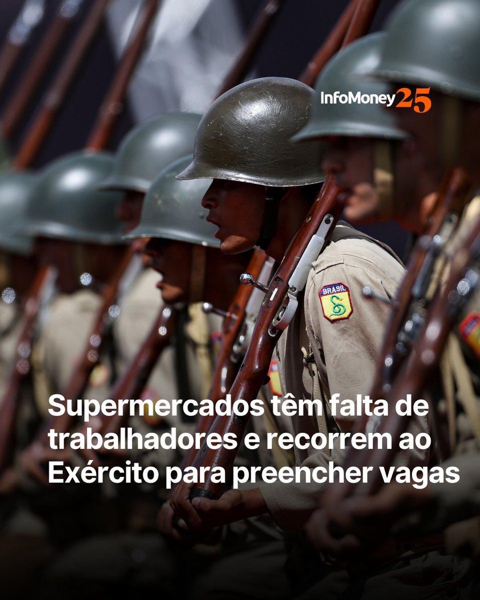 ErikakHilton's tweet image. Alegando "falta de mão de obra", a Associação Brasileira de Supermercados fechou uma parceria com o Exército para que jovens, saindo do serviço militar obrigatório, sejam direcionados ao setor.

Mas isso não é "falta de mão de obra".

É falta de VERGONHA NA CARA dos empresários…