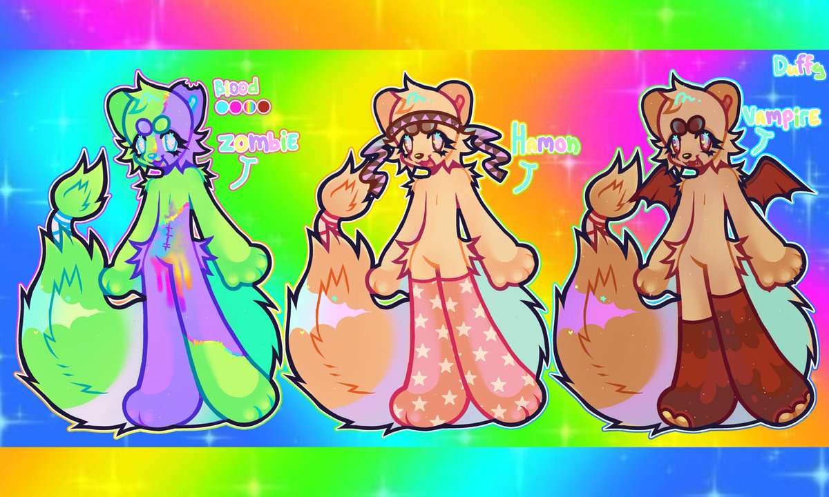 DuffyPukpuk's tweet photo. after a long time I finished a bunch of images and outfits for Alice! #art #artdigital #furry #cat #furrycat #furryart #furryoc #furrycommunity #kitty #doodle #oc #fursona #artist #colourful #brightcolour #zombie #jojo #vampire #metalhead #sparkle #fenec #dog #skunk #minecraft https://t.co/tV2e0LBLqh