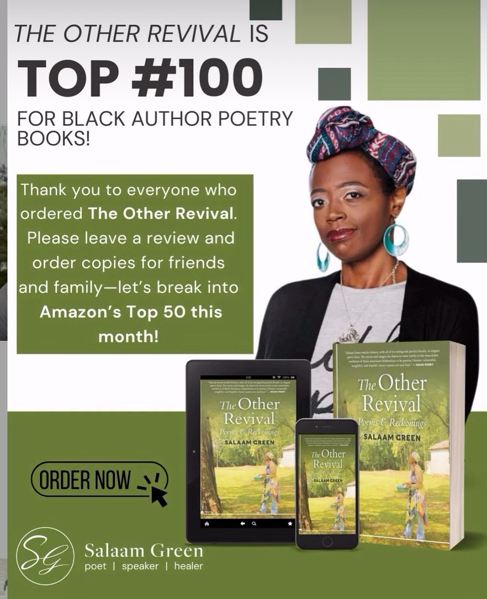 The Other Revival is ranked top 100 black poetry books on Amazon thanks to the support of you all!!👏👏❤️❤️ 

#poetry #blackpoetry #support #supportblackauthors