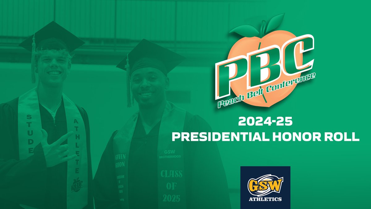 GSW Athletics (@gswathletics) on Twitter photo CONGRATS to the 100 Hurricanes named to the Peach Belt Conference Honor Roll! ๐
30 Gold Scholars is school record. 60% as gold or silver also GSW record.
<a href="/GSW_Baseball/">GSW Baseball</a> led with 24 honorees. <a href="/GSW_WSoc/">GSW Women's Soccer</a> had 17. All 7 on men's <a href="/gsw_xc/">GSW Cross Country</a> made the list.
๐ฐ: gswcanes.com/general/2024-2โฆ CONGRATS to the 100 Hurricanes named to the Peach Belt Conference Honor Roll! ๐
30 Gold Scholars is school record. 60% as gold or silver also GSW record.
<a href="/GSW_Baseball/">GSW Baseball</a> led with 24 honorees. <a href="/GSW_WSoc/">GSW Women's Soccer</a> had 17. All 7 on men's <a href="/gsw_xc/">GSW Cross Country</a> made the list.
๐ฐ: gswcanes.com/general/2024-2โฆ