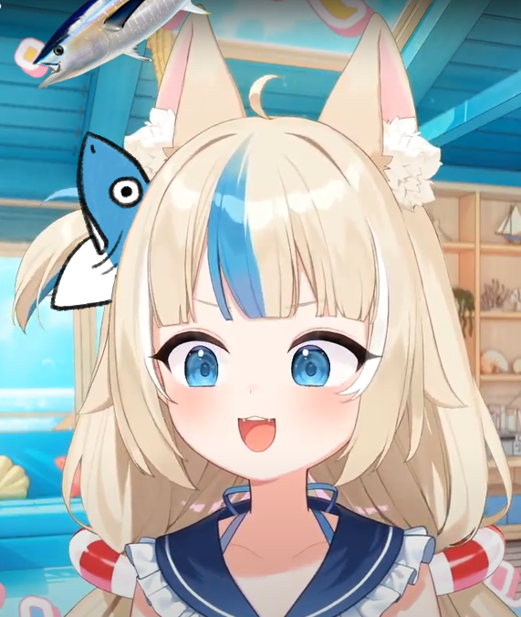 Look, I know it's a paper boat now, but when I first saw this I was like "Oh cute, she's got a fish comin out of the side of her head, like a bluefin tuna!" and this is what my brain saw. :T #sabart