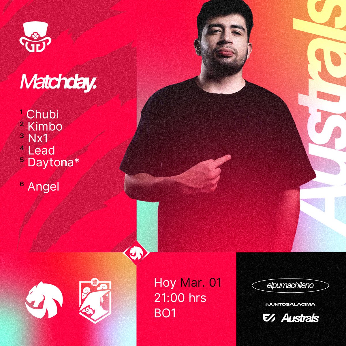 MATCHDAY! | #Greenleague 🍀

El día de hoy contamos con una sorpresa, EL NINE SALE AL TERRENO DE JUEGO <a href="/daytonaVLR/">AUS Daytona</a> 🤓⚽️

¡Contamos con su apoyo! 🐾

🆚 <a href="/ToyoEsports/">TOYO</a> 
⏰ 21:00hrs 🇨🇱 | 22:00hrs 🇦🇷
📺 ttv/daytona (link abajo)