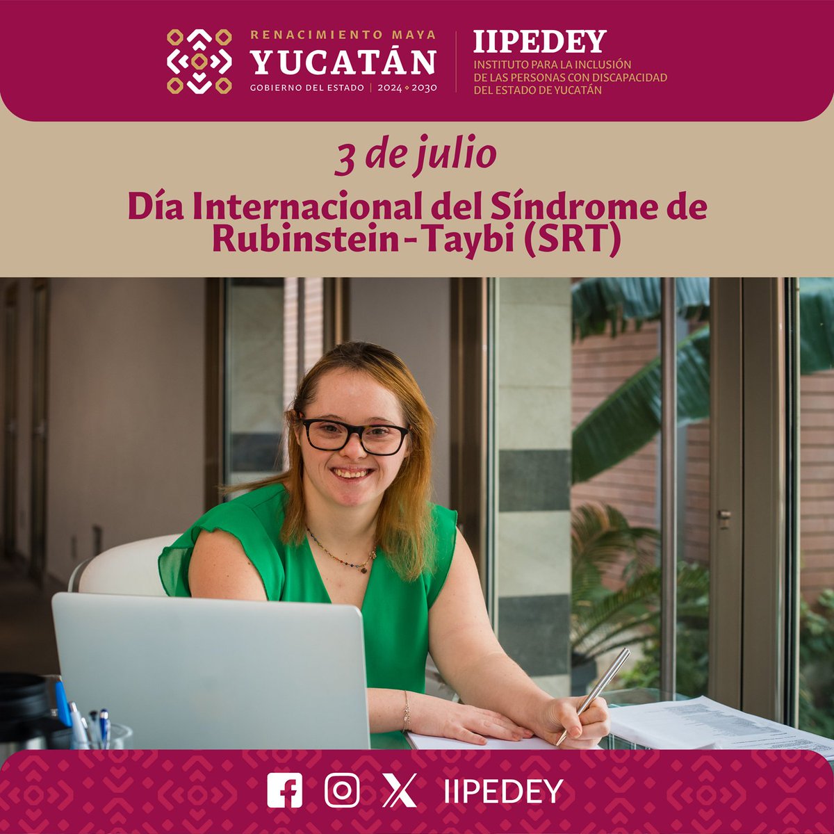IIPEDEY's tweet image. 🎗️ Hoy, 3 de julio, es el Día Internacional del Síndrome de Rubinstein-Taybi (SRT).
Nos unimos para visibilizar esta condición genética poco frecuente que impacta el desarrollo físico e intelectual.

La inclusión comienza con el conocimiento.

#RenacerConInclusión🤟
