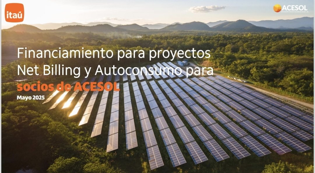acesol's tweet image. ¡Gran noticia para el sector solar #autoconsumo fotovoltaico en Chile! 🚀
ACESOL y Banco Itaú han forjado una alianza estratégica para impulsar el financiamiento de proyectos solares de Net Billing y Autoconsumo.
Info: contacto@acesol.cl