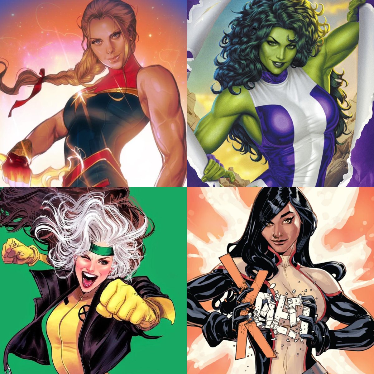 girlpowermarvel's tweet image. Punch hard. Kick ass. Powerhouses.