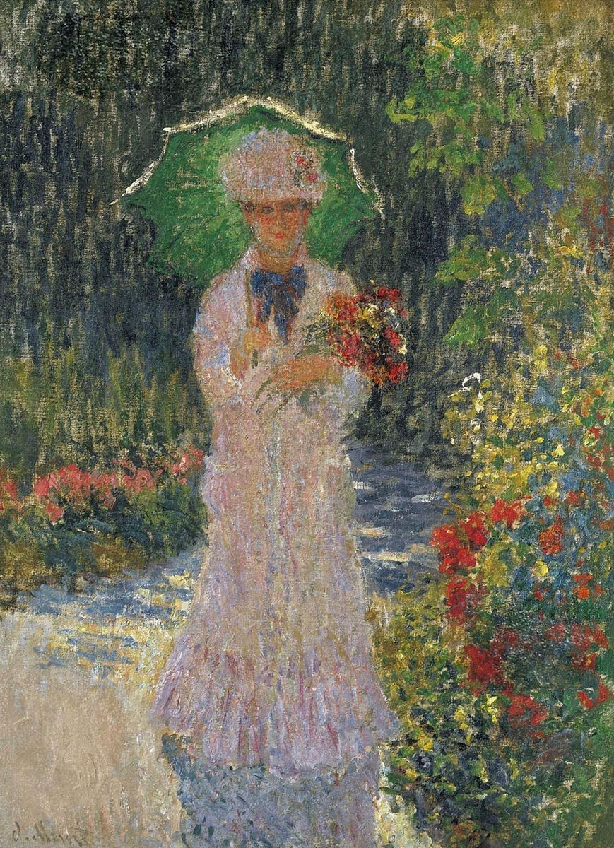 artistmonet's tweet image. Camille with Green Parasol - 1876 #artbots #monet