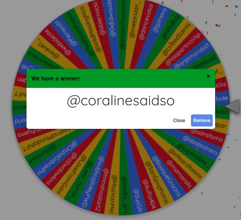 ACTZ - Art Commissions (@artcommissiontz) on Twitter photo Congrats to <a href="/coralinesaidso/">CORAlinesaidso.tez 🪞</a> for taking the win!
Please dm <a href="/328_lad/">Jesse 🏴☠️</a> with your tezos wallet address and they will send your Art pack.
Big thanks to everyone for taking part, there will be more of these so keep watching. Congrats to <a href="/coralinesaidso/">CORAlinesaidso.tez 🪞</a> for taking the win!
Please dm <a href="/328_lad/">Jesse 🏴☠️</a> with your tezos wallet address and they will send your Art pack.
Big thanks to everyone for taking part, there will be more of these so keep watching.