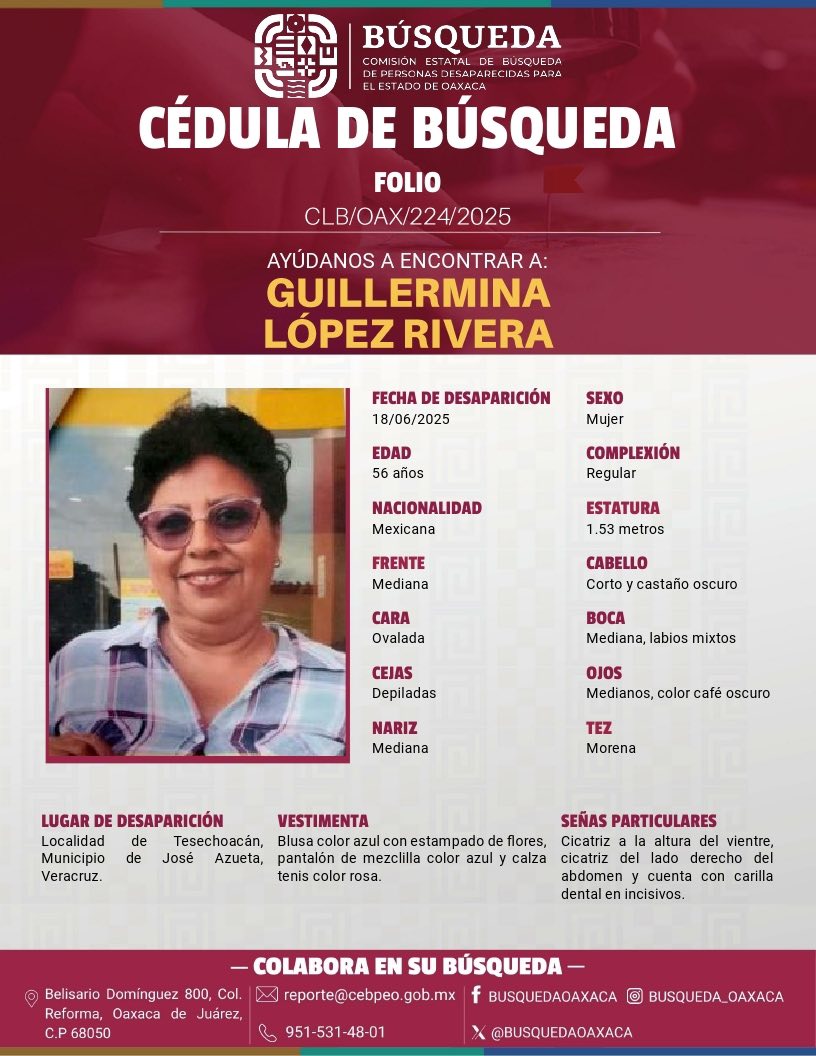 #Desaparición |
🚨🚔 La excandidata a la diputación del #PVEM en #Tuxtepec, pidió ayuda a las fiscalías oaxaqueña y veracruzana para que sus padres aparezcan y no sean una estadística más de la criminalidad en la frontera interestatal.

🖊️ Karla Arrazola/ 
elmuromx.org/2025/07/calla-…