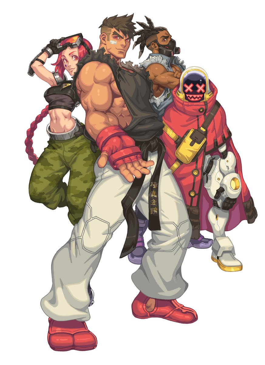 Blazing Strike Intro: Team

(I'll be sharing some shots from the intro cutscene I worked on)
This is the full art shown through a vertical pan of the camera.