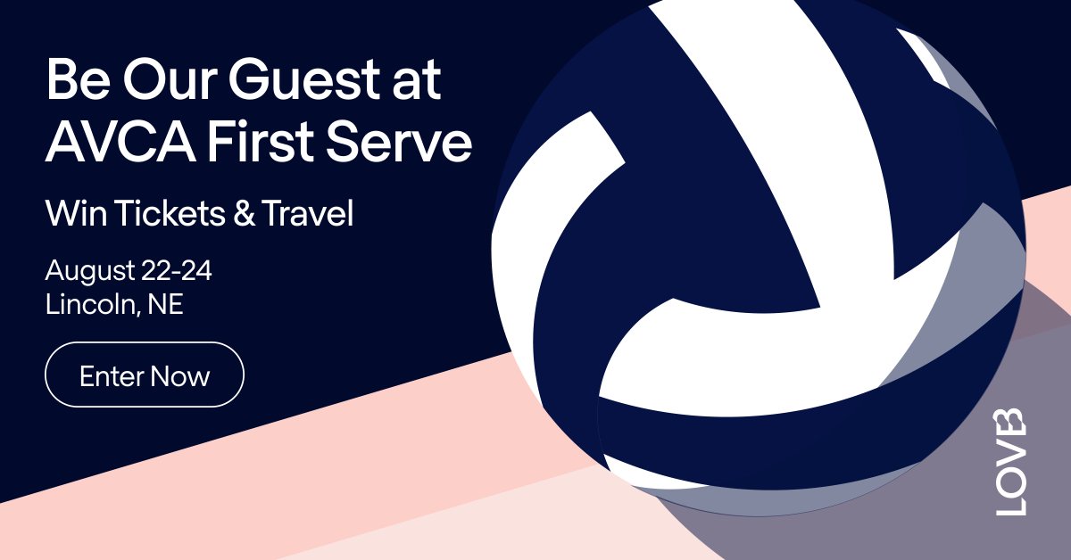 leagueonevb's tweet image. Don’t miss out on the opportunity to be LOVB’s guest at this year’s AVCA First Serve in Lincoln, Nebraska! We’re kicking off the 2025 collegiate season Aug 22-24 & giving one lucky winner 2 tickets to all three days of action, plus a double-occupancy hotel room and $1,000 to…