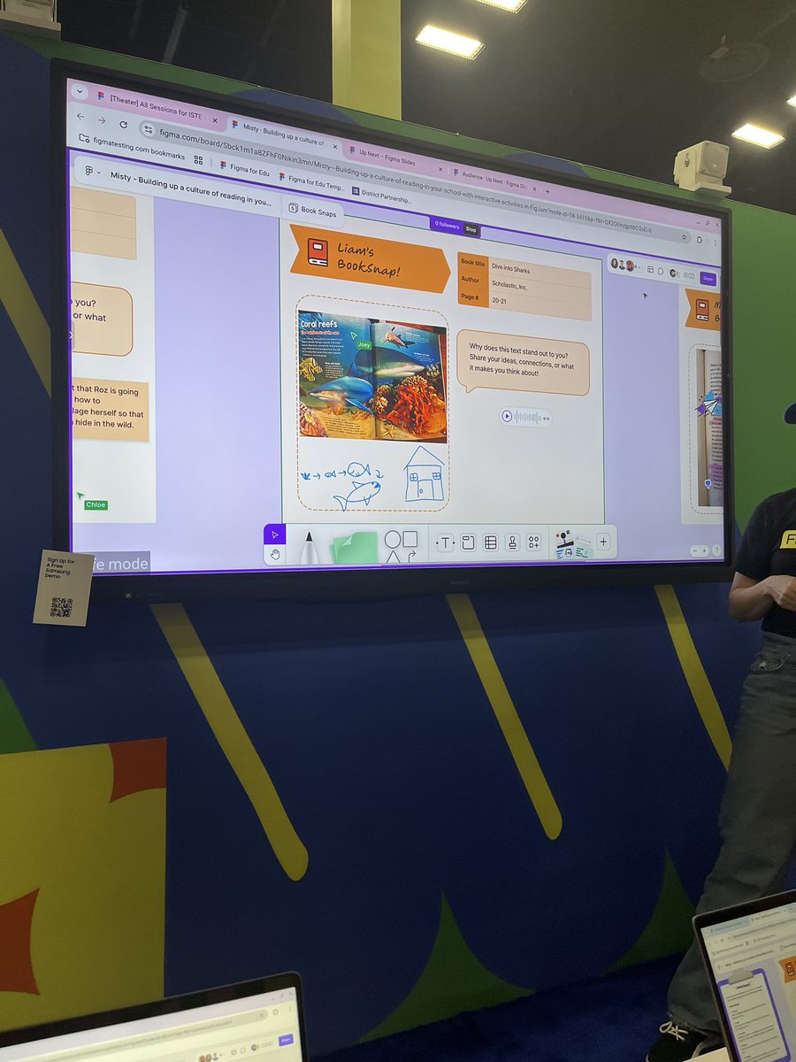 Hahne_Elyse's tweet image. #booksnaps with #FigmaEdu &amp;amp; so many more features. @figma #itselive25
