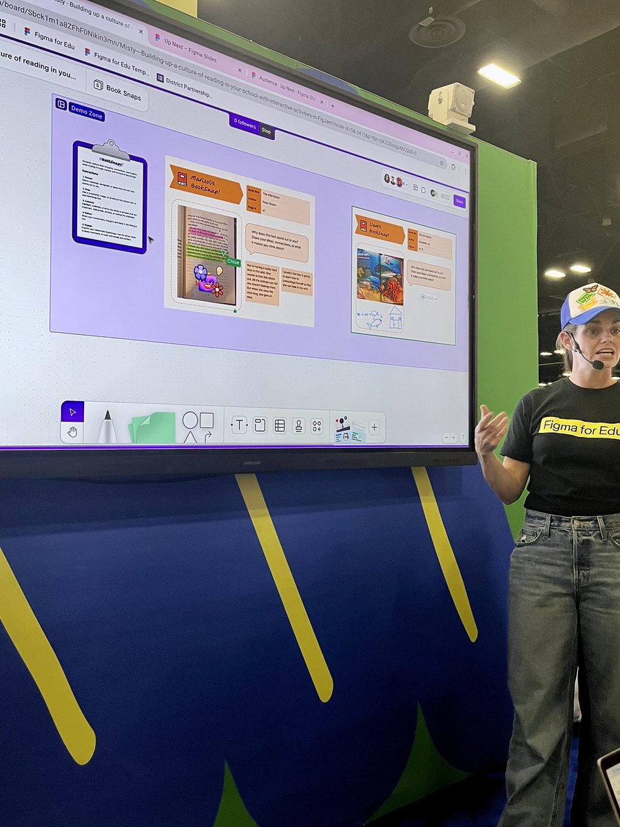 Hahne_Elyse's tweet image. #booksnaps with #FigmaEdu &amp;amp; so many more features. @figma #itselive25