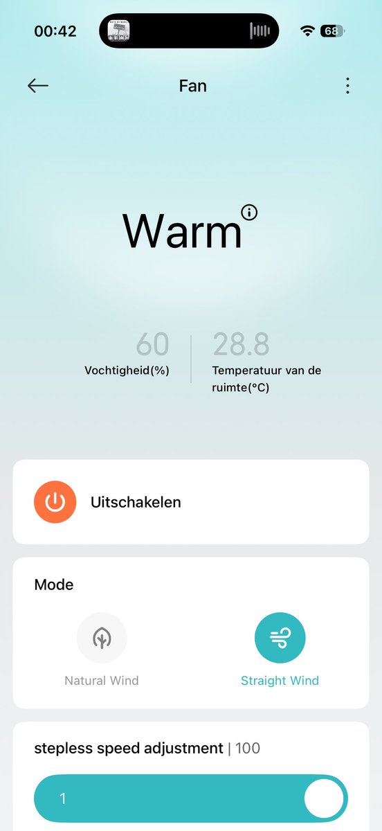 Warm. Dat had ik zelf opzicht ook wel door.