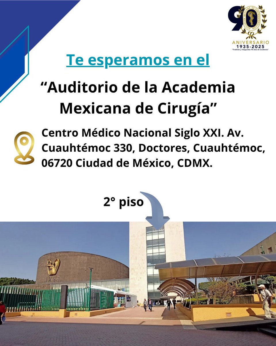 🔴 Sesión Conjunta | AMG + AMC
Te invitamos a seguir esta importante sesión académica:

"Avances diagnósticos y terapéuticos en gastroenterología: A 90 años de su creación"

📅 Martes 15 de julio, 2025
🕖 19:00 horas
📍 Presencial : "Auditorio de la Academia Mexicana de Cirugía"