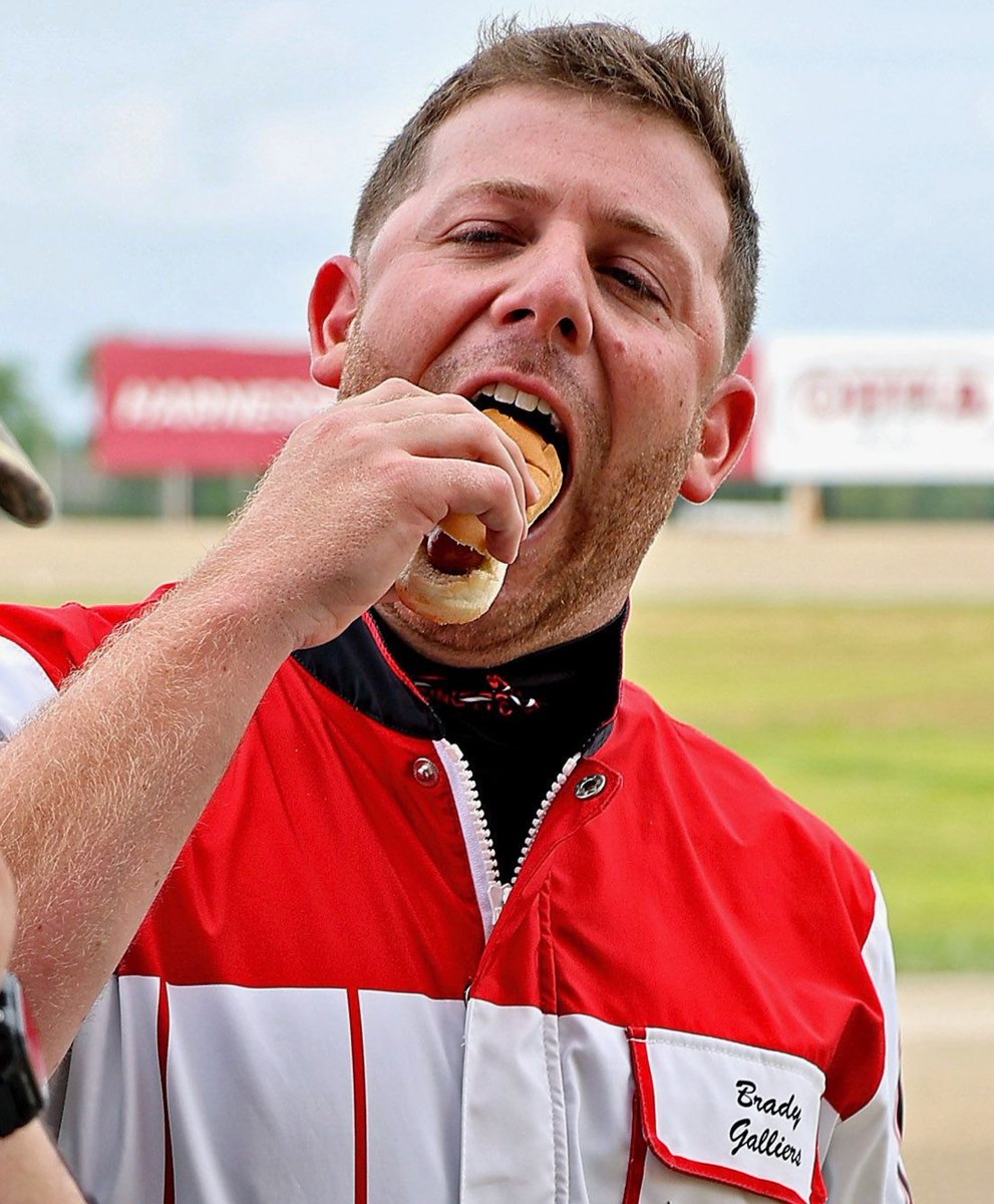 Looking for plans before the fireworks? Stop in and watch some harness racing!🏇  

Post time is 3:15pm and we'll have a hotdog eating contest in between 4:30pm - 5pm out at the race track!🌭 

If you would like to participate please show up by 4:15pm to register!