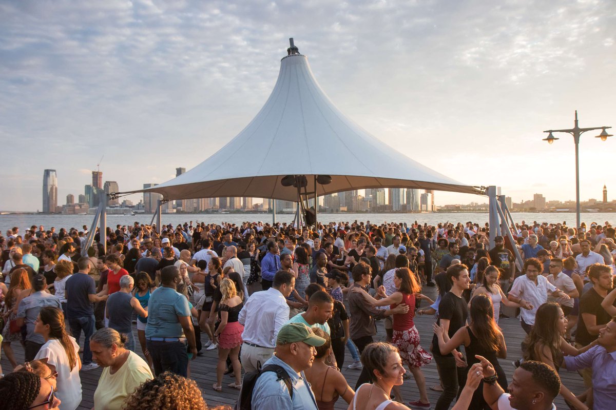 HudsonRiverPark's tweet image. Get ready to move this summer with Hudson River Park! NYC’s hottest summer dance parties, Dance is Life with Abdiel and Natasha Diggs. Or step into summer at Sunset Salsa on Pier 76 with Talia Castro-Pozo and her dynamic crew. Feel the rhythm and dance through every sunset.