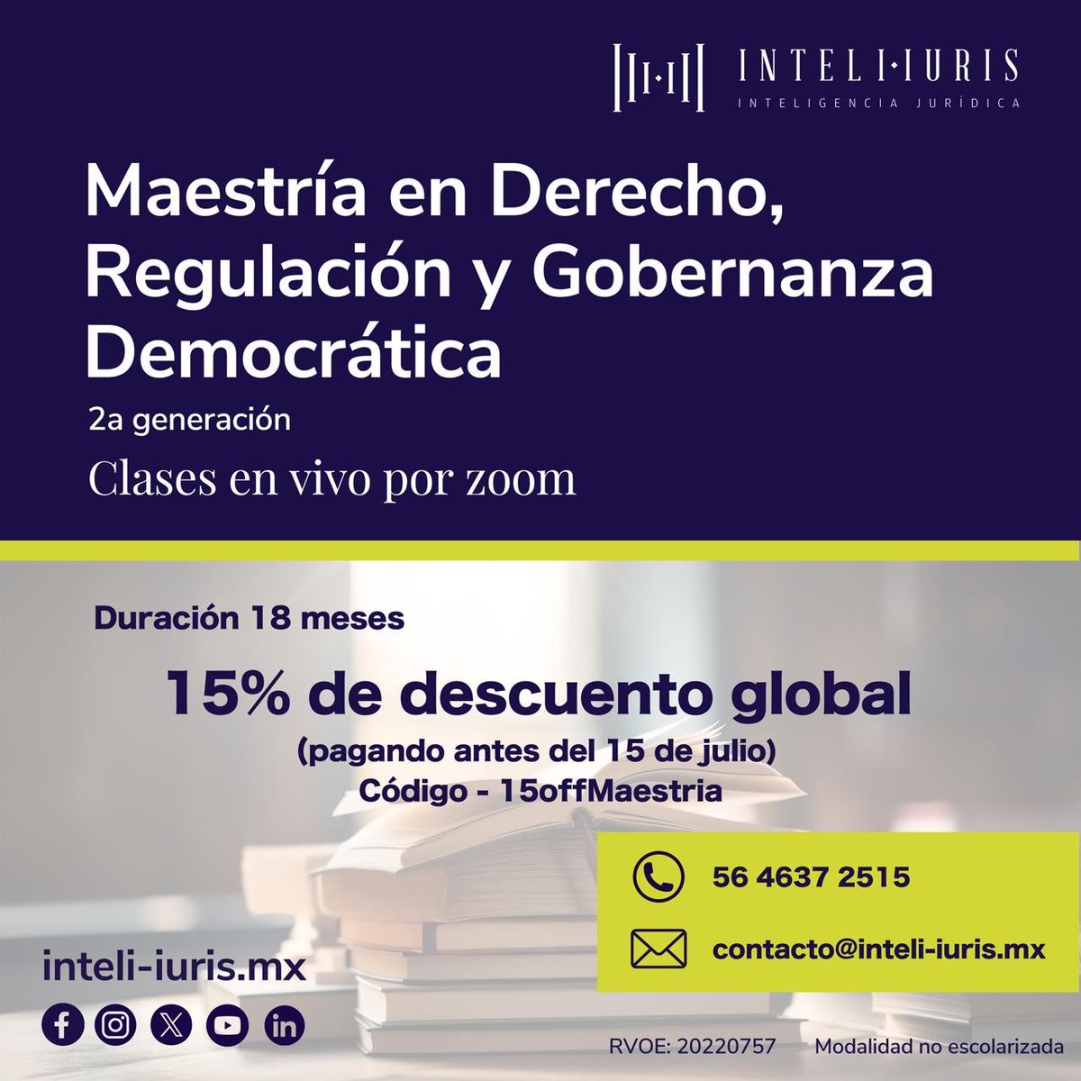 Inteli-Iuris (@inteli_iuris) on Twitter photo Los poderes judiciales atraviesan una coyuntura crítica a escala global.
Acompaña a <a href="/JRCossio/">José Ramón Cossío D.</a> y a <a href="/slayllon/">Sergio Lopez Ayllon</a> (ambos profesores de nuestra maestría) a conversar respecto la independencia, la legitimidad y la función democrática de los sistemas judiciales y las tensiones que Los poderes judiciales atraviesan una coyuntura crítica a escala global.
Acompaña a <a href="/JRCossio/">José Ramón Cossío D.</a> y a <a href="/slayllon/">Sergio Lopez Ayllon</a> (ambos profesores de nuestra maestría) a conversar respecto la independencia, la legitimidad y la función democrática de los sistemas judiciales y las tensiones que
