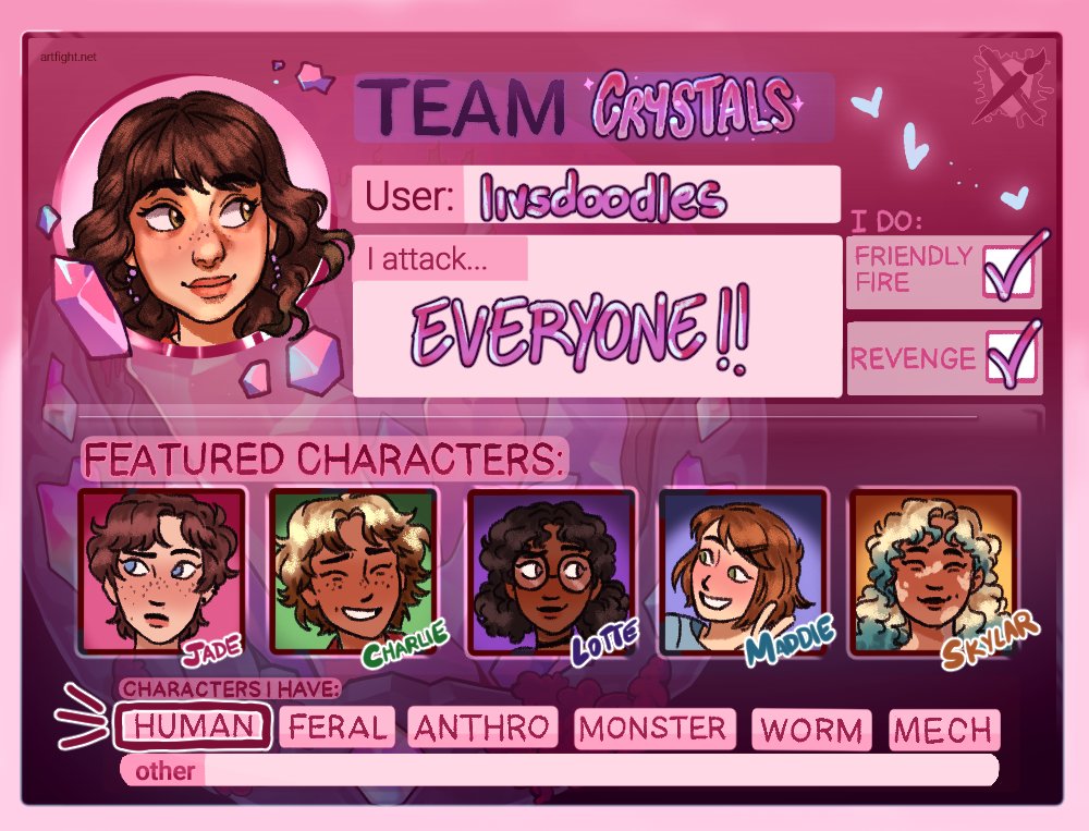 biIIyeIliot's tweet image. LETS GOOOOOOOO excited for this year!!!! oomfies drop ur usernames below :D #ArtFight #artfight2025 #TeamCrystals