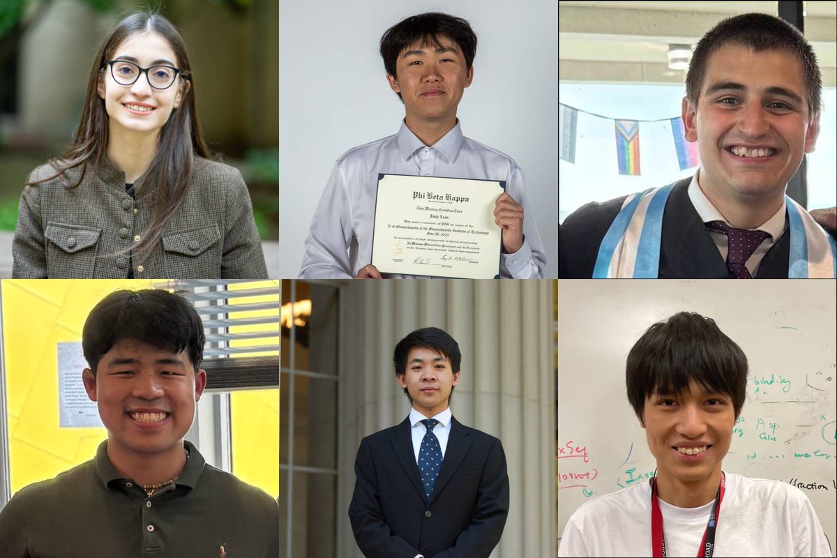 ChemistryMIT's tweet image. Six Chemistry seniors from the Class of 2025 were inducted into the Xi Chapter of the Phi Beta Kappa Society. Congratulations to these recent graduates for this notable achievement!
chemistry.mit.edu/chemistry-news…