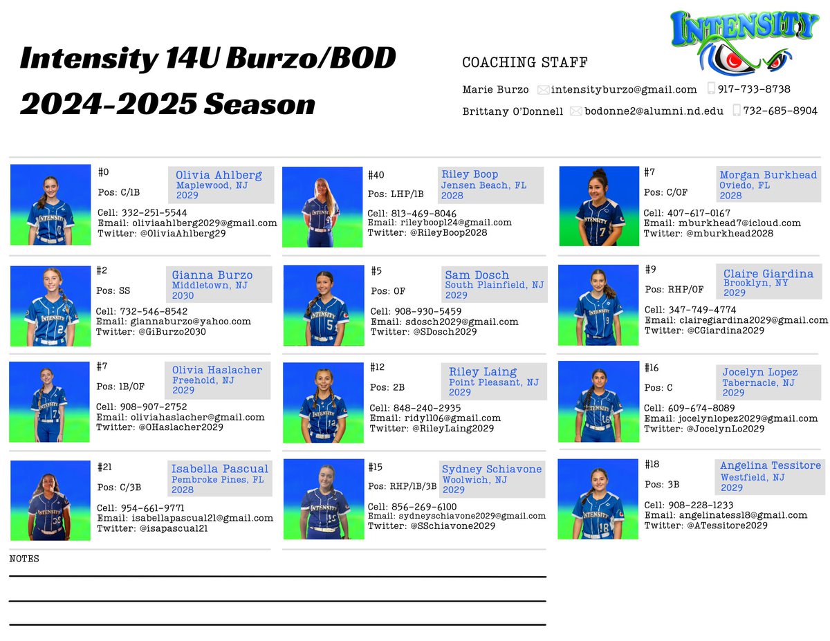 🏔️ IDT 14U Burzo Player Profiles 🏔️
