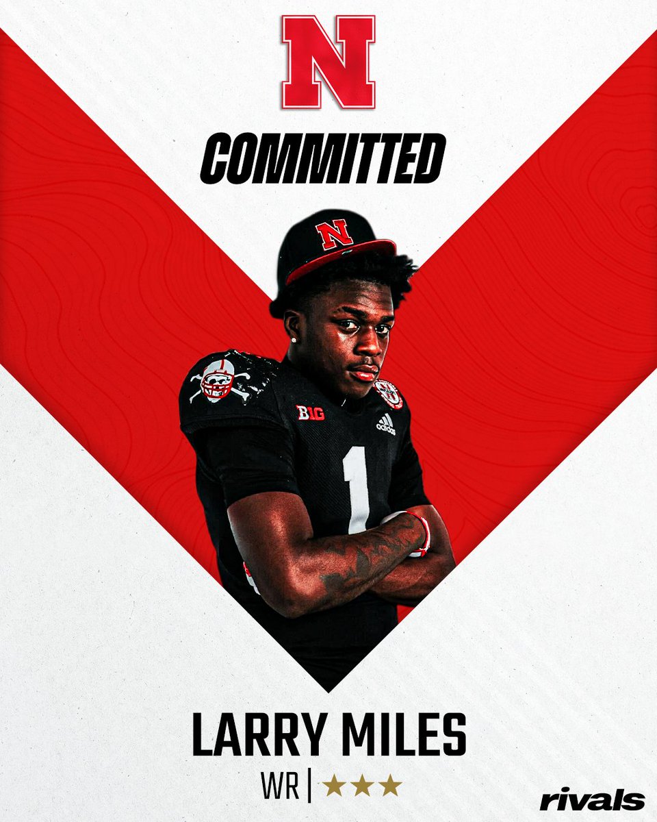 On3 Recruits (@on3recruits) on Twitter photo 🚨BREAKING🚨 WR Larry Miles has committed to Nebraska🌽
More from <a href="/ChadSimmons_/">ChadSimmons</a>: on3.com/rivals/news/wr… 🚨BREAKING🚨 WR Larry Miles has committed to Nebraska🌽
More from <a href="/ChadSimmons_/">ChadSimmons</a>: on3.com/rivals/news/wr…