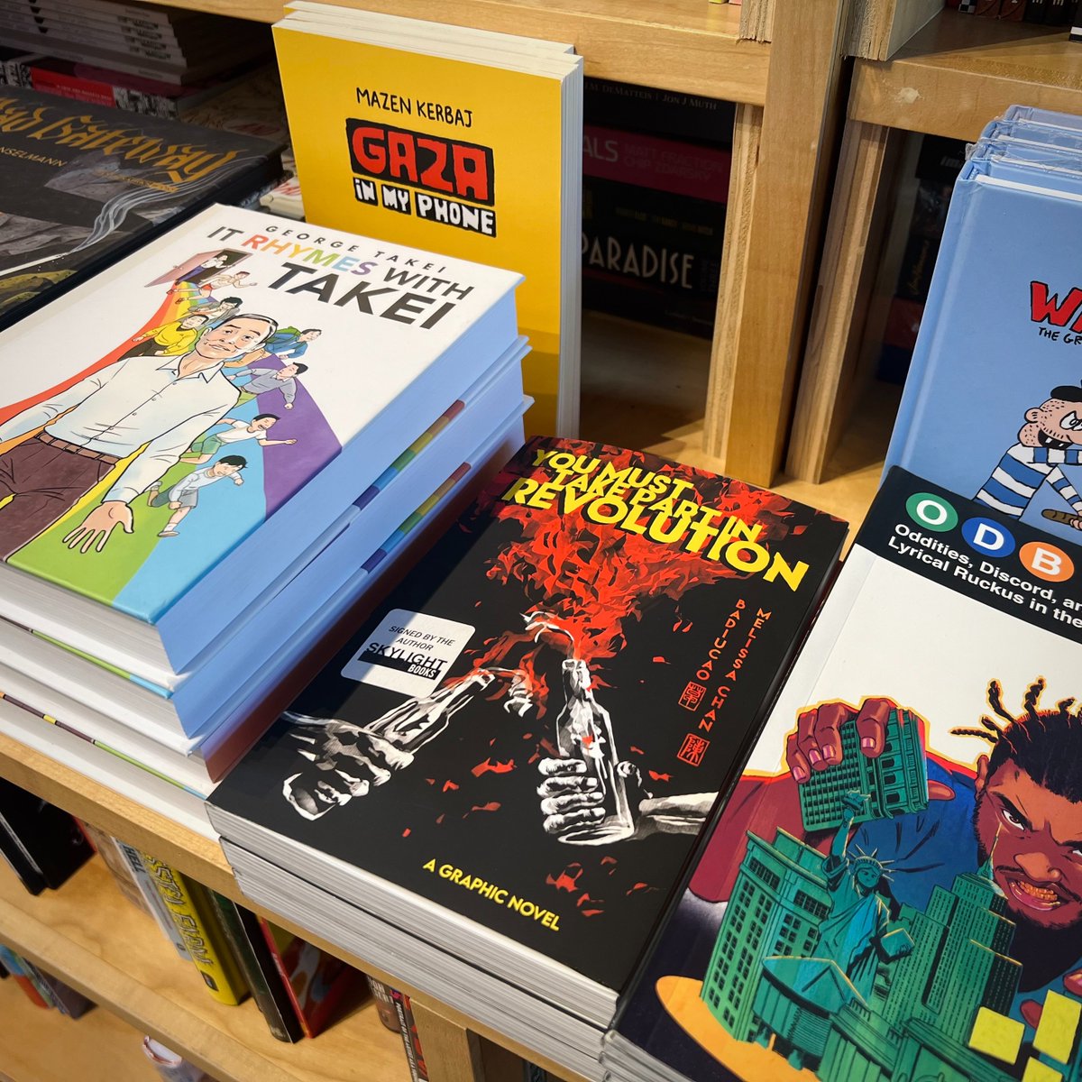 Melissa Chan (@melissakchan) on Twitter photo 🌴 Los Angeles! Skylight Books — <a href="/skylightbooks/">Skylight Books</a> — now has signed copies of YOU MUST TAKE PART IN REVOLUTION! This includes a postcard signed by both <a href="/badiucao/">巴丢草 Bad ї ucao</a> and me! Support one of my favorite indie bookshops in the city and grab your copy here! 🌴 Los Angeles! Skylight Books — <a href="/skylightbooks/">Skylight Books</a> — now has signed copies of YOU MUST TAKE PART IN REVOLUTION! This includes a postcard signed by both <a href="/badiucao/">巴丢草 Bad ї ucao</a> and me! Support one of my favorite indie bookshops in the city and grab your copy here!