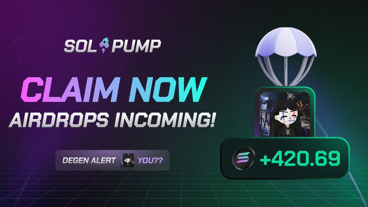 ddivixx's tweet photo. if you haven't heard of Solpump yet, its literally the easiest way to get free SOL right now

hourly airdrops that build up to insane amounts. 
No KYC. No BS.
Instant deposits &amp; withdrawals.

get on there now @ ‘FIN’ link below 👇 https://t.co/Iz1CHrmUAb