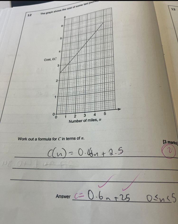 Is a function a formula? Does a correct function above answer line followed by the expression on answer line get full marks? Would you award 2 or 3? <a href="/mathsjem/">Jo Morgan</a> <a href="/MrMattock/">Mr Mattock FCCT CMgr FCMI NPQSL</a> <a href="/missradders/">Hannah</a>