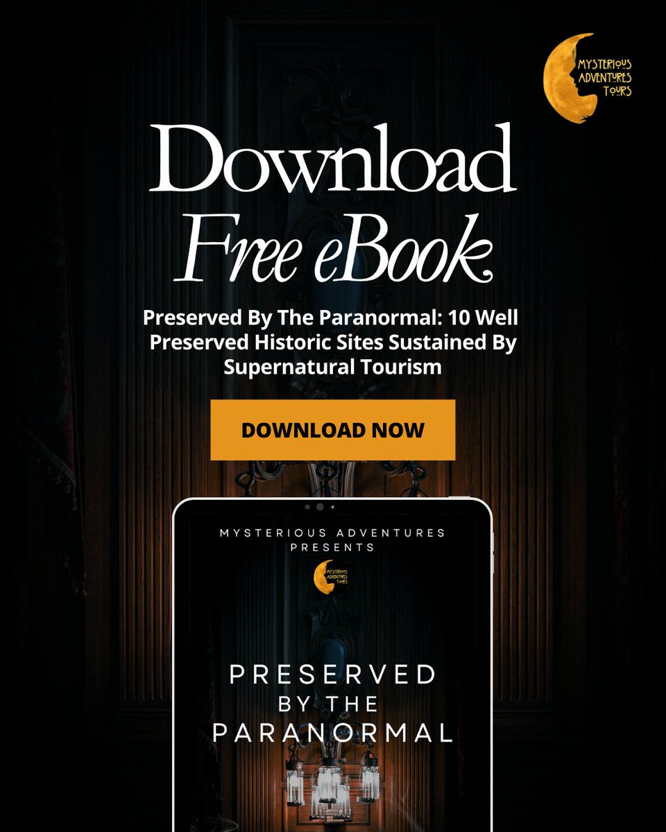 Download our FREE ebook Preserved by the Paranormal and explore how ghost stories are saving castles, asylums, and entire cities from ruin.🏰  👻   

📖 GRAB IT NOW: zurl.co/NTEUU 
#HauntedHistory #ParanormalPreservation #SupernaturalTourism #FreeEbook