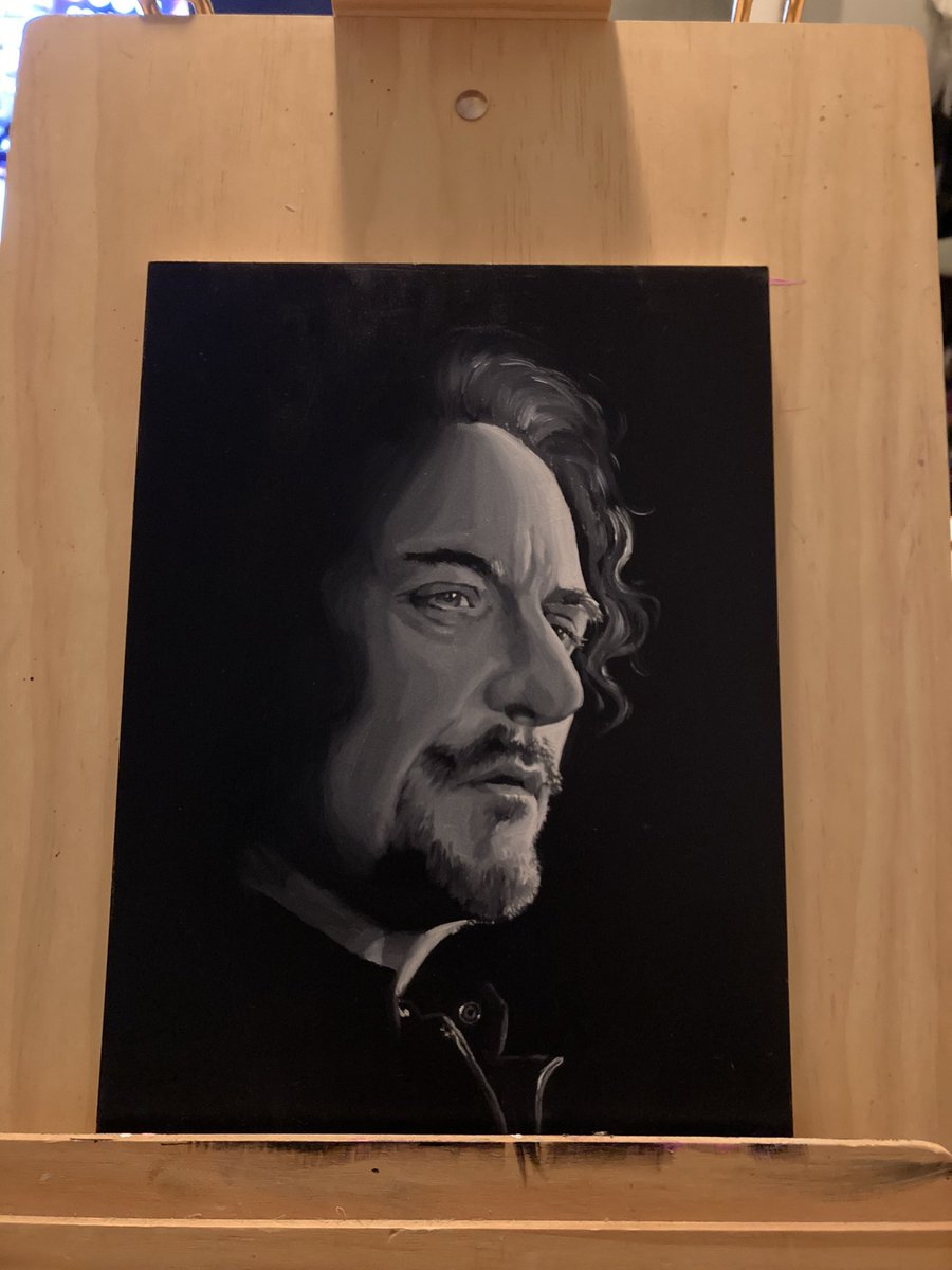 ChalkiCharli's tweet image. Might do a SOA oil painting series 👀
Started with the painting of @KimFCoates and just finished Tommy Flanagan’s 💪
#soa #sonsofanarchy #art