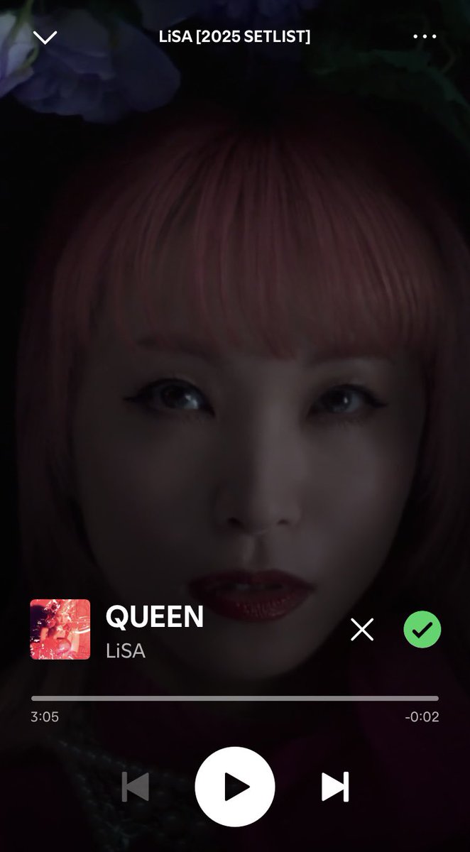 PnNljuTB9bLHgJv's tweet photo. おはようございます☀
今朝のお目覚めの1曲は、LiSAさんの「♪QUEEN~LiSA北米ツアーライブセトリ~」
今日は仕事休みなので今起きました🥱
今日も一日よろしくお願いします🙇♂️
今日もいい日だっ✌️
#Spotify
#LiSA #LiSA_QUEEN
#LiSA_NATOUR
#LiSAッ子と繋がりたい https://t.co/3AMYEgRHu7