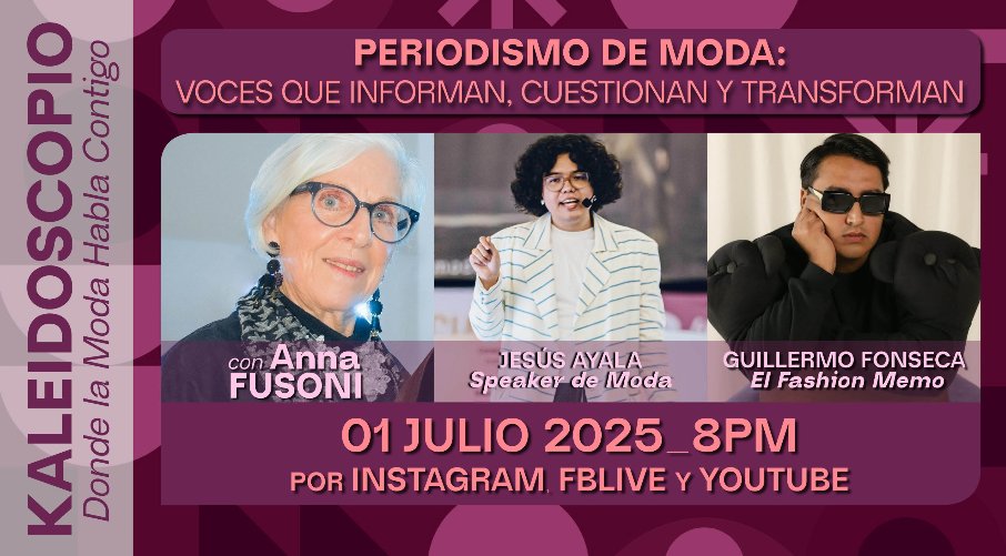 Conoce el fascinante oficio del periodismo de moda, escuchando a dos de las voces jóvenes más importantes del momento...hoy en Kaleidoscopio.

facebook.com/share/14FPnxfR…