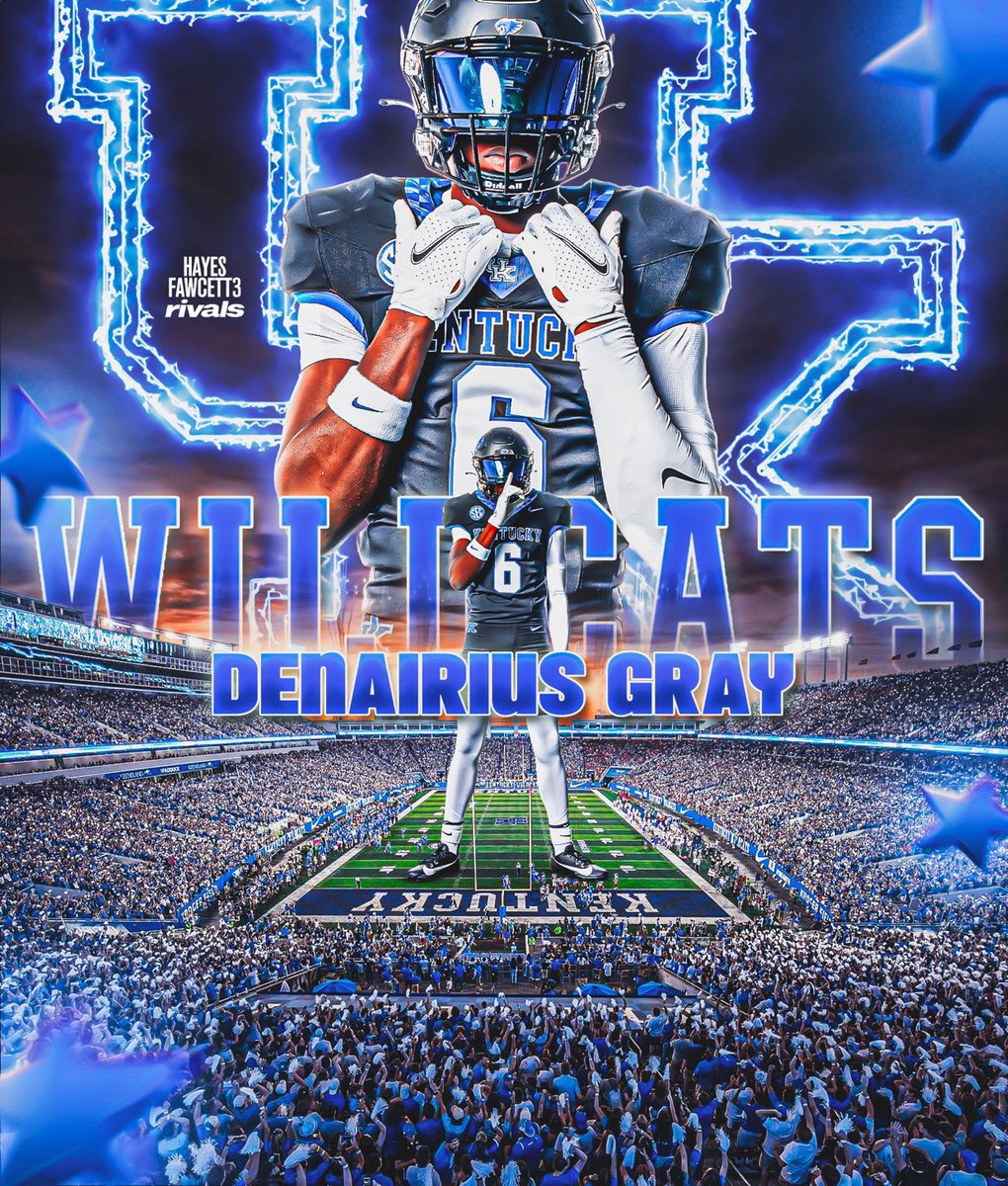 Sidelines - Kentucky (@ssn_kentucky) on Twitter photo BANG!!!
Cats flip Auburn commit and four-star wide receiver Denairius Gray.
📸 <a href="/Hayesfawcett3/">Hayes Fawcett</a> BANG!!!
Cats flip Auburn commit and four-star wide receiver Denairius Gray.
📸 <a href="/Hayesfawcett3/">Hayes Fawcett</a>