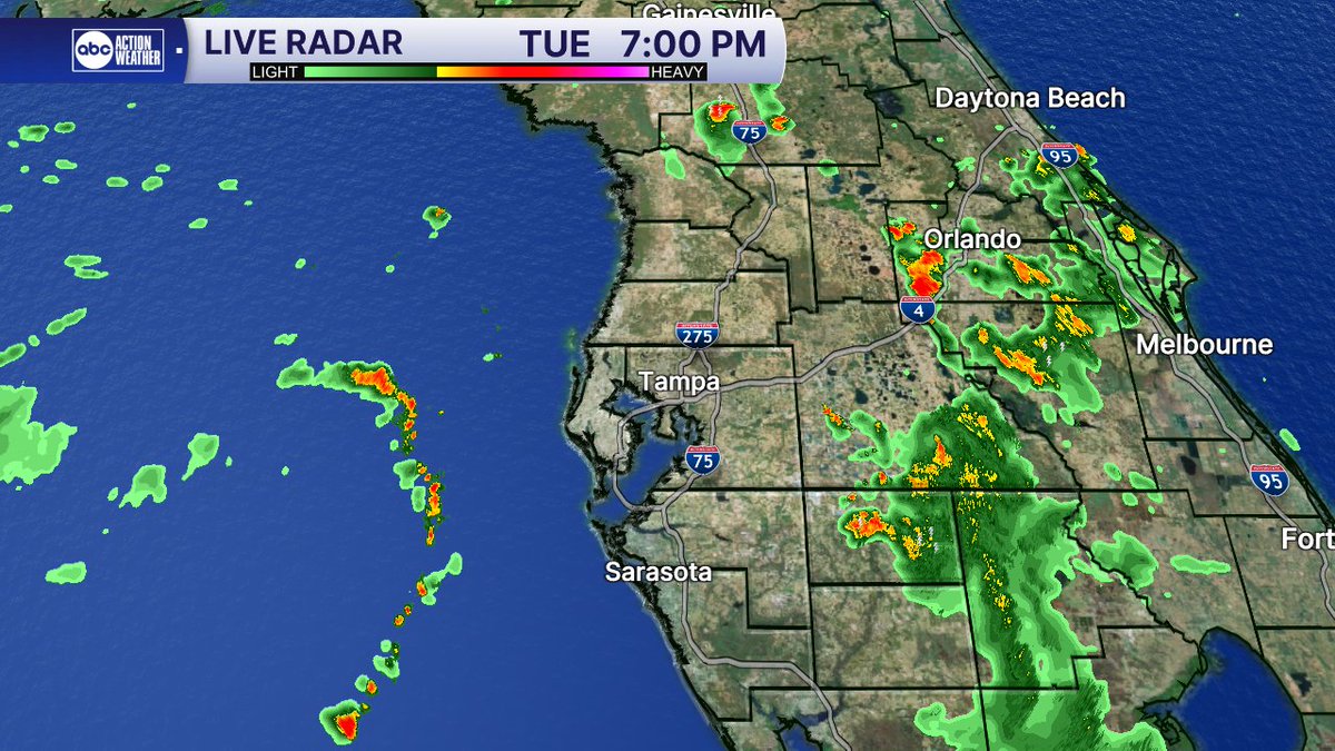 Scattered showers in the Gulf. Some will make it onshore overnight. I suspect the best rain chances and coverage will be later on Wednesday, Thursday and part of the 4th. Anything after that, depends on whether or not low pressure develops in the Gulf. The latest at 7:30 on DPL.