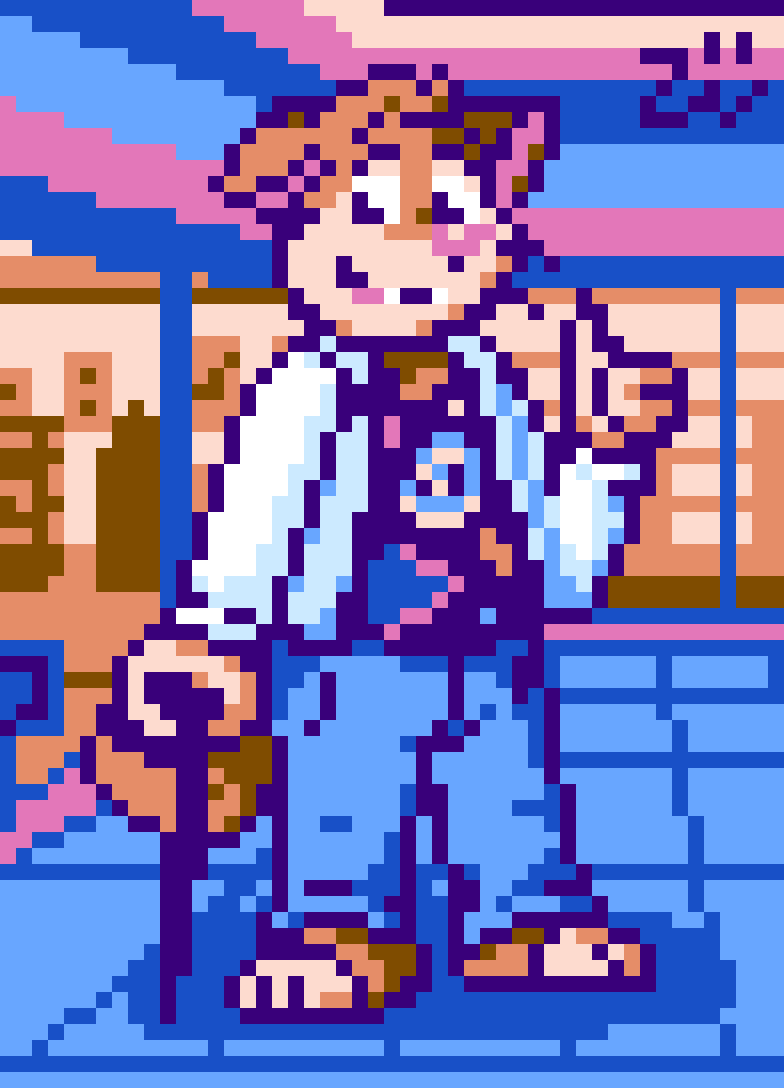 YesterOwl's tweet photo. Art Fight attack for GlamourRock! Decided that since most of my art between events were retro-inspired I'd use it for Art Fight as well uvu
Probably won't use this style for every attack this year, but I'll do it to at least a few

#artfight2025 #furry #anthroart #pixelart #retro https://t.co/x6aMNOmFRI