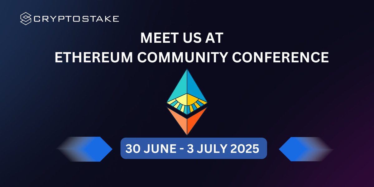 Cryptostake.com (@cryptostakecom) on Twitter photo 🚀 Meet CryptoStake at Ethereum Community Conference!
🗓 June 30 – July 3
📍 Cannes, Paris
🫶 <a href="/EthCC/">EthCC - Ethereum Community Conference</a>
The CryptoStake team is heading to #ETHCC — the largest annual Ethereum event in Europe! 🌍
Let’s connect, talk staking, and everything Web3. Whether you’re a builder, 🚀 Meet CryptoStake at Ethereum Community Conference!
🗓 June 30 – July 3
📍 Cannes, Paris
🫶 <a href="/EthCC/">EthCC - Ethereum Community Conference</a>
The CryptoStake team is heading to #ETHCC — the largest annual Ethereum event in Europe! 🌍
Let’s connect, talk staking, and everything Web3. Whether you’re a builder,