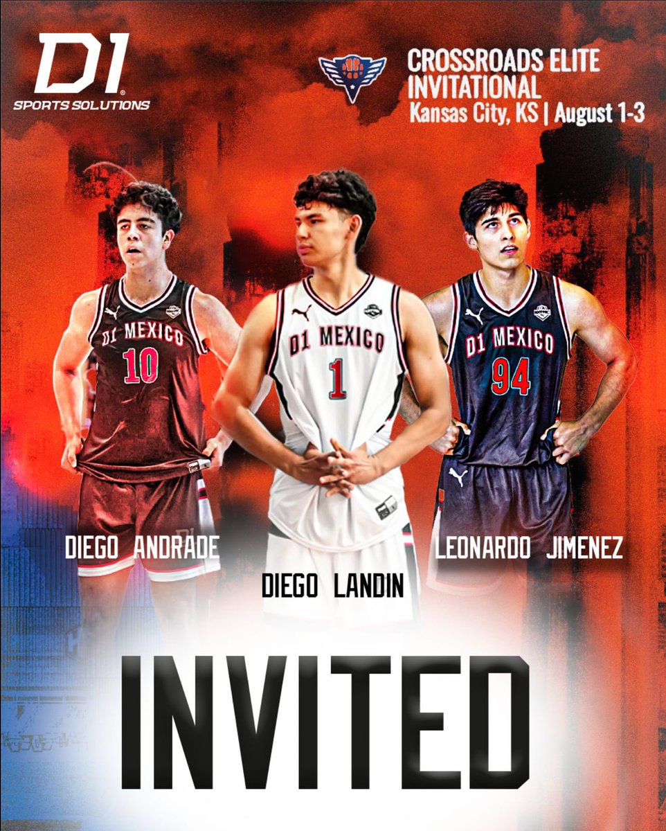 D1 Mexico 2027 (@d1mexico2027) on Twitter photo We want to congratulate Diego Landin, Leonardo Jiménez and Diego Andrade for being invited to attend CROSSROADS ELITE INVITATIONAL CAMP to be held in Kansas City.
<a href="/CREI_Adam/">Adam Shoulders</a>
<a href="/DiegoLandin24/">Diego Landin</a>
<a href="/LeoJimenez2027/">Leonardo Jimenez</a>
<a href="/DiegoAndrade508/">Diego A</a> We want to congratulate Diego Landin, Leonardo Jiménez and Diego Andrade for being invited to attend CROSSROADS ELITE INVITATIONAL CAMP to be held in Kansas City.
<a href="/CREI_Adam/">Adam Shoulders</a>
<a href="/DiegoLandin24/">Diego Landin</a>
<a href="/LeoJimenez2027/">Leonardo Jimenez</a>
<a href="/DiegoAndrade508/">Diego A</a>