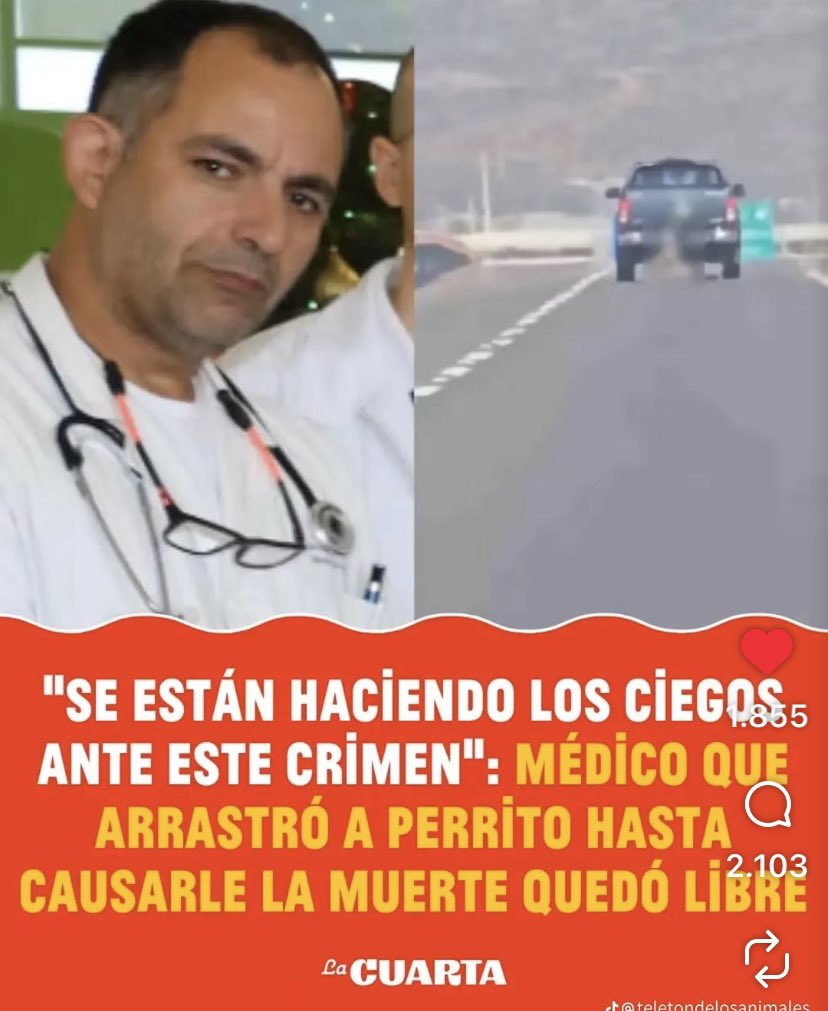 Con esto me despido por hoy! Este maldito Álvaro Alonso lo quieren dejar libre de toda responsabilidad! Tu Álvaro asesinaste a tu perrito 🐶 debes pagar con cárcel! Estaremos pendiente de ti causa! <a href="/PDI_CHILE/">PDI Chile</a> <a href="/colmedchile/">Colegio Médico de Chile - Colmed Chile</a> una vergüenza!RT amigos!