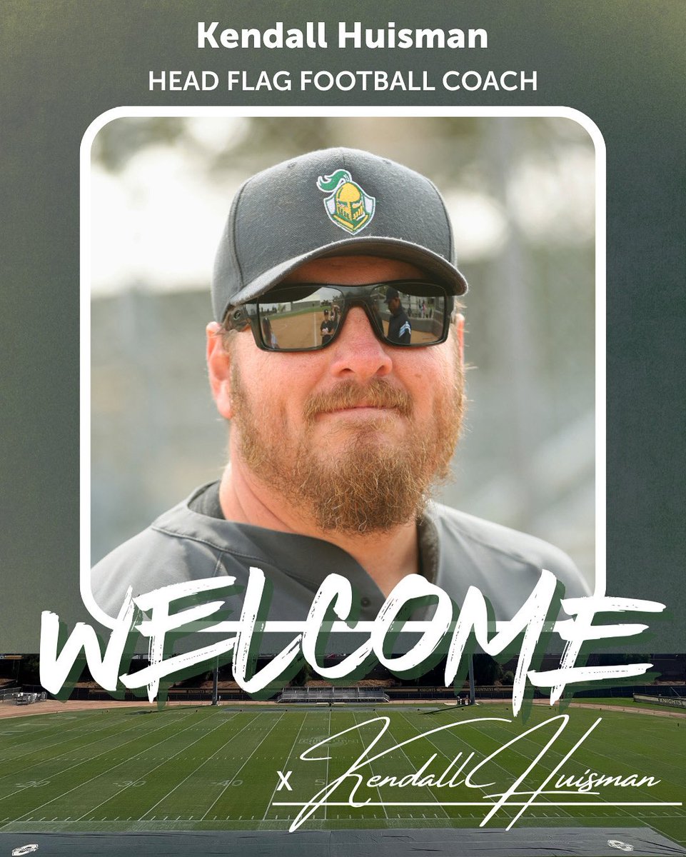 We would like to welcome and announce Kendall Huisman as our next Head Flag Football Coach here at Ontario Christian High School. #LadyKnights 
.
Kendall will still remain as our head softball coach.