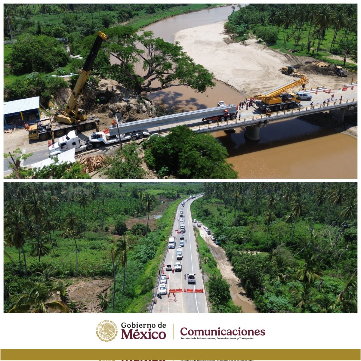 AVISO IMPORTANTE 📢

El Centro SICT Guerrero informa que, con motivo de los trabajos de sustitución de la estructura del Puente Copala, carretera Las Cruces-Pinotepa Nacional tramo: Las Vigas-lim. Edos. Gro/Oax. km 116+000,