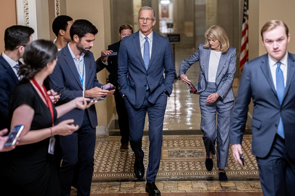 Nathan Howard (@smileitsnathan) on Twitter photo The U.S. Senate narrowly passes President Trump's Big Beautiful Bill, sending the tax and spending legislation back to the House for reconciliation.
For <a href="/reuterspictures/">Reuters Pictures</a> The U.S. Senate narrowly passes President Trump's Big Beautiful Bill, sending the tax and spending legislation back to the House for reconciliation.
For <a href="/reuterspictures/">Reuters Pictures</a>