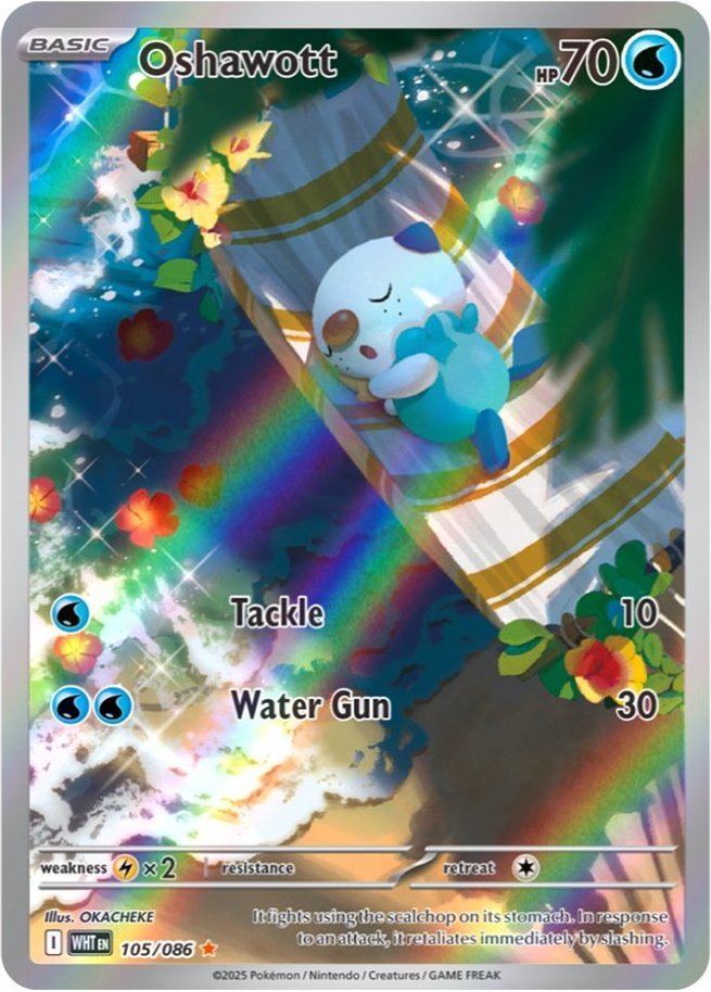 I saw that this Oshawott is part of the White/Black set, and as my favorite Gen 5 starter, I really hope I get lucky with my preorders and manage to get one.