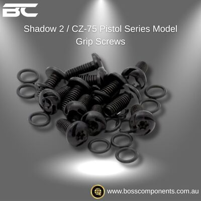 BossComponents's tweet photo. Upgrade Your Grip with Shadow 2 / CZ-75 Series Grip Screws!

Boost your performance with Torx-style screws, perfect for the CZ Shadow 2 and CZ-75 models. Durable, easy to install, and designed for a secure grip, these screws are a must-have for competitive shooters.

✨ Key Highlights:
- Black oxide finish
- Hardened steel construction
- Fits a range of CZ-75 models

Don't let a loose grip hold you back. Order your set today and elevate your shooting game! 🔥

👉 Follow us for more updates and exclusive offers:
Instagram: @bosscomponents

#CZShadow2 #GripUpgrade #ShootingPerformance #BossComponents #FollowUs
