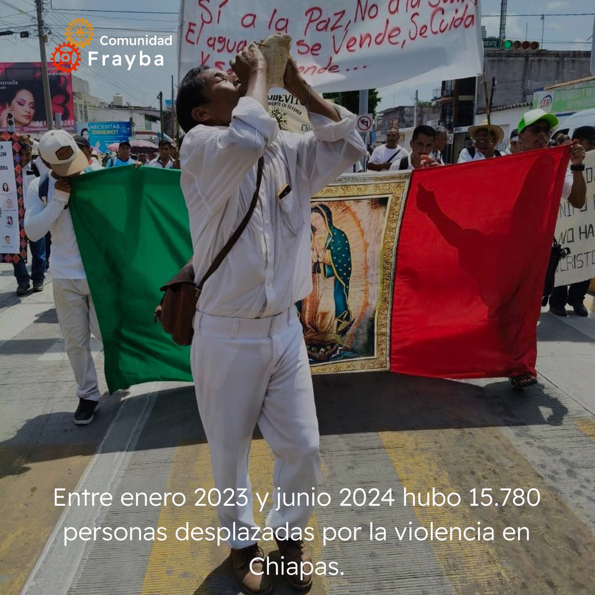 CdhFrayba's tweet image. En Chiapas, defender los derechos humanos significa ser desplazada, detenida arbitrariamente, desaparecida o ser hostigado.
En el Frayba caminamos junto a comunidades y personas defensoras que resisten frente a la violencia y la impunidad.
Súmate a este esfuerzo. Link in bio.