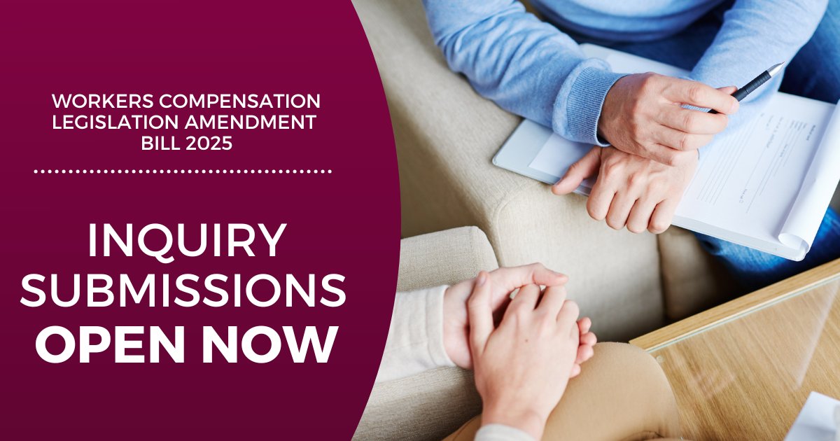 📢Call for submissions! The #UpperHouse inquiry into the Workers Compensation Legislation Amendment Bill 2025 is calling for submissions now.

This bill proposes changes to liability &amp; entitlements for psychological injuries. The committee wants to hear from you.

🗓️ Submissions
