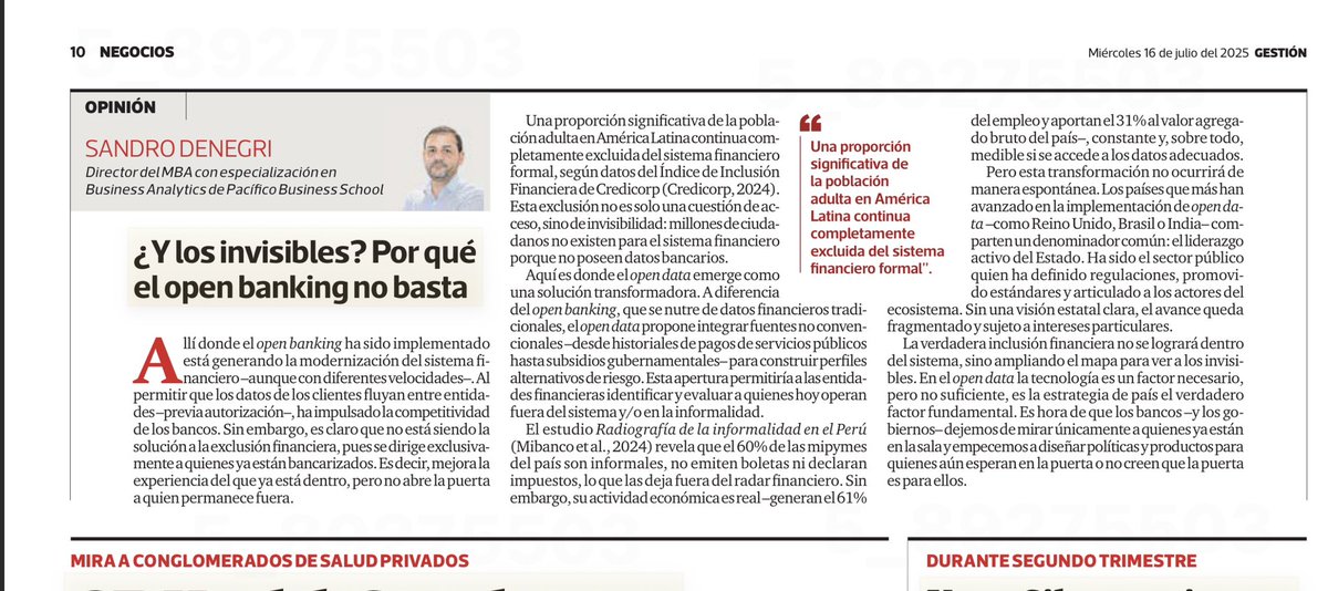 La informalidad y los invisibles.

Gestión, 16/07/25