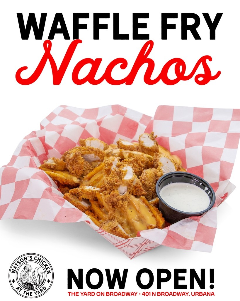 Missing lunch at the Shack? Come to our location at the Yard on Broadway in Downtown Urbana, we're open 7 days a week, starting at 11am daily! Plus it's the only place you can get Waffle Fry Nachos (until Football season 😉)