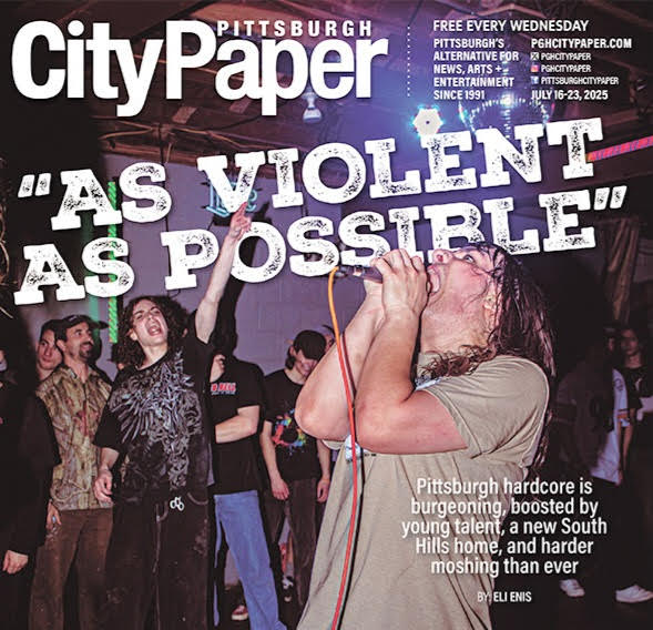 While the post-COVID hardcore boom has receded in some cities, Pittsburgh's scene is only ramping up. For the cover of this week's <a href="/PGHCityPaper/">Pittsburgh City Paper</a>, I wrote a ground-level report about the new bands, new kids, and new energy making PGH hc "better than ever."

pghcitypaper.com/arts-entertain…